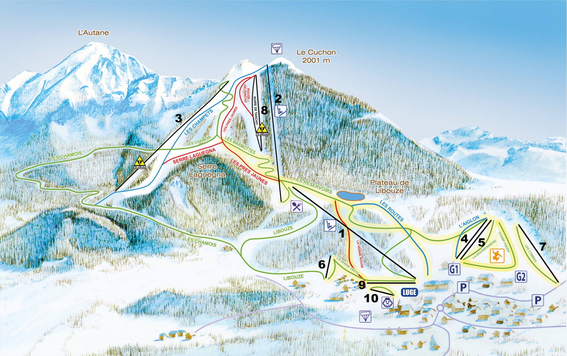 Plan des pistes